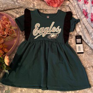 Overstuff Girls Philadelphia Eagles Toddler Dress